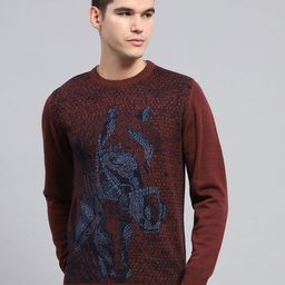 Monte Carlo Men Self Design Woollen Pullover Sweaters-image-84
