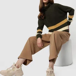Campus Sutra Women Colourblocked Woollen Pullover-image-23