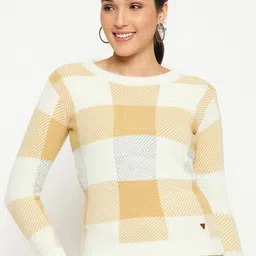 Duke Checked Acrylic Pullover Sweaters-picture-2