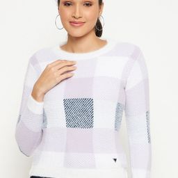 Duke Checked Long Sleeves Acrylic Pullover-3