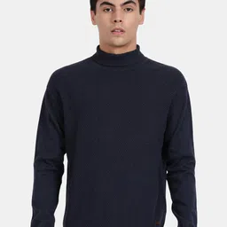 t-base Chevron Self Design Turtle Neck Long Sleeves Cotton Pullover Sweater-image-78