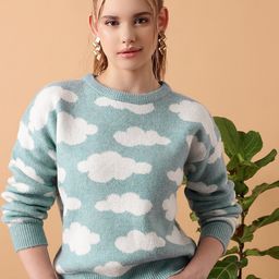 STREET 9 Abstract Printed Acrylic Pullover Sweater-picture-7