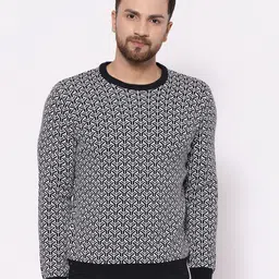 Red Tape Men Black & White Printed Pullover-picture-29