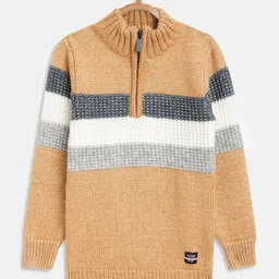 Octave Boys Yellow & White Striped Pullover-picture-3