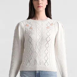 ONLY Floral Embroidered Detail Pullover-image-7