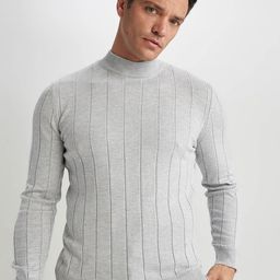 DeFacto Ribbed Turtle Neck Pullover Sweater-image-90