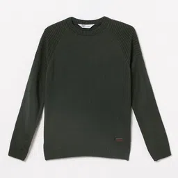 Fame Forever by Lifestyle Boys Olive Green Acrylic Sweater-image-53