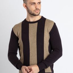 Status Quo Striped Round Neck Pullover-picture-32
