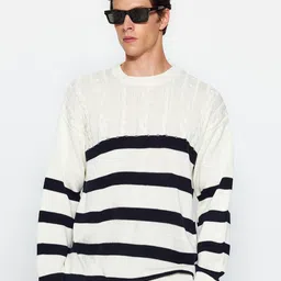 Trendyol Striped Pullover Sweater-image-89