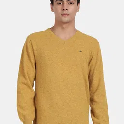 t-base Men V-Neck Wool Pullover Sweater-image-48