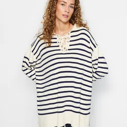 Trendyol Striped Longline Pullover Sweater-picture-23