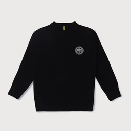 Gini and Jony Boys Black Full Sleeves Pullover-image-16