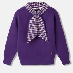 ELLE Girls V-Neck Long Sleeve Pullover Sweaters-image-51