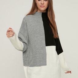 Trendyol Colourblocked Drop Shoulder Sleeves Pullover-53