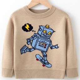 StyleCast Brown Boys Graphic Printed Ribbed Pullover-image-15