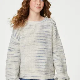Marks & Spencer Girls Open Knit Pullover Sweater-image-18