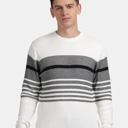 t-base Colourblocked Round Neck Long Sleeves Cotton Pullover Sweater-image-38