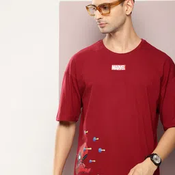 Kook N Keech Marvel Printed Oversized Drop-Shoulder Sleeves  Pure Cotton T-shirt-picture-54