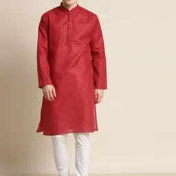 SOJANYA Men Red Kurta with Churidar-picture-47