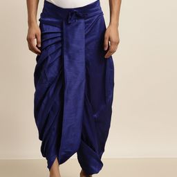SOJANYA Men Blue Solid Dhoti Pants-image-26