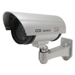 Simxen Realistic Looking Dummy Drum Shaped CCTV Security Camera with Flashing Red Light, 2 Pieces image 3