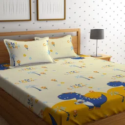 HOSTA HOMES Cartoon Characters 210 TC Queen Bedsheet with 2 Pillow Covers-21