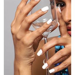 LICK Set Of 24 Reusable Acrylic Artificial Press On Nails With Quick Dry Glue - Snow White-16