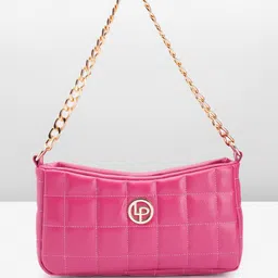 Lino Perros Geometric Textured Structured Shoulder Bag with Quilted Detail-1