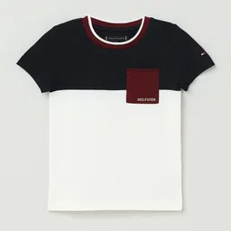 Tommy Hilfiger Boys Colourblocked Mandarin Collar T-shirt-image-19