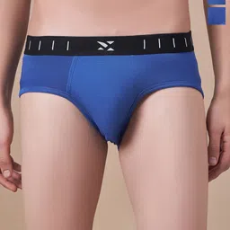 Masch Sports Pack Of 2 Antimicrobial Basic Briefs BRF-2-SOL-EI-BLU-BLU-picture-23