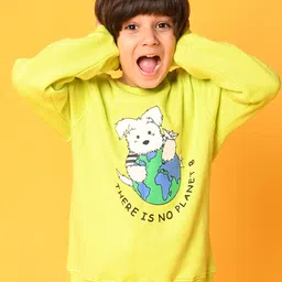 Anthrilo Boys Lime Green Printed Sweatshirt-image-93
