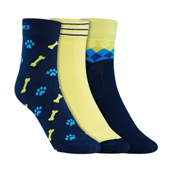 Skechers Men Pack Of 3 Non Terry Low Cut Calf-Length Socks-11