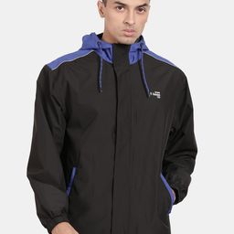 t-base Men Blue Solid Ribstop Waterproof Rainwear Jacket-image-32
