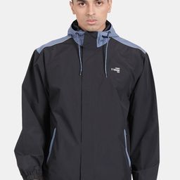 t-base Men Navy Blue Solid Waterproof Rain Jacket-picture-17
