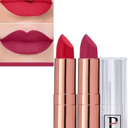 PERPAA Set Of 2 Antique Velvet Matte Lipstick With Jojoba Oil - Red 55 & Dark Magenta 92-16