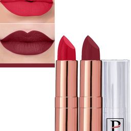 PERPAA Set Of 2 Antique Velvet Matte Lipstick With Jojoba Oil - Red 55 & Dark Maroon 95-image-45