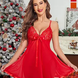 AROUSY Women  Net Baby Doll Pack of 2-image-84