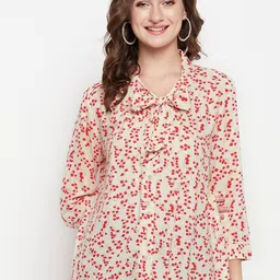Cantabil Floral Printed Tie-Up Neck Top-picture-10