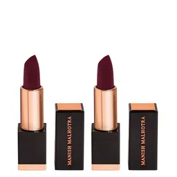 MyGlamm Manish Malhotra Beauty Set of 2 Hi-Shine Lipstick 4 g Each - Regal Crimson-24