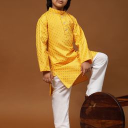 Pro-Ethic STYLE DEVELOPER Boys Ethnic Motifs Printed Regular Kurta With Pyjamas-17