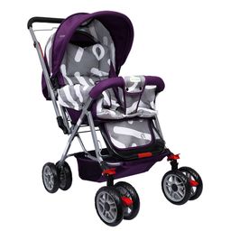 1st Step Kids Purple Baby Stroller With 5 Point Safety Harness & Reversible HandleBar-image-9