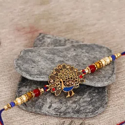 eCraftIndia Crystal-Studded & Beaded Rakhi-image-55