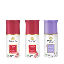 YARDLEY LONDON Women Set of English Lavender & London Rose Deodorant Roll-Ons - 50 ml Each-10