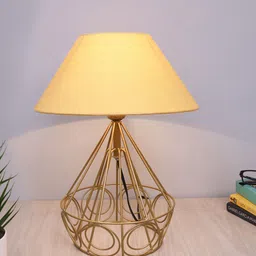 Homesake Gold-Toned Metal Table Lamp with Shade-35