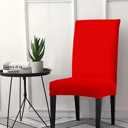Cortina Red Solid Chair Cover-picture-20