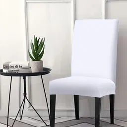 Cortina White Solid Chair Cover-20