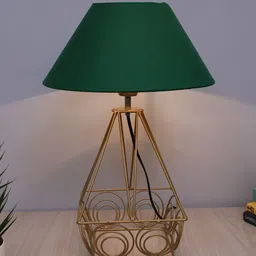 Homesake Green & Gold Modern Farmhouse Metal Desk Table Lamp-33