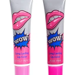 Adbeni Set Of 2 Long Lasting Lip Color - 15g Each - Lovely Peach-Rose Pink-91