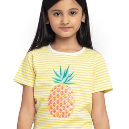 UNDER FOURTEEN ONLY Yellow Print Top-image-63
