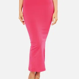 Amante Solid High Coverage Mid Rise Seamless Saree Shaper  -  SHW76301-image-3
